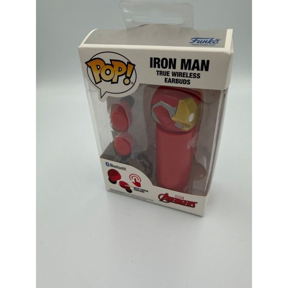 FUNKO POP IRON MAN TRUE WIRELESS EARBUDS & CASE AVENGERS BLUETOOTH TOUCH CONTROL